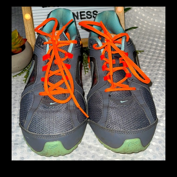 Nike Reax Run (599562-008) Size 9 Gray/Orange/Teal. 🏋️‍♀️ - Picture 2 of 8